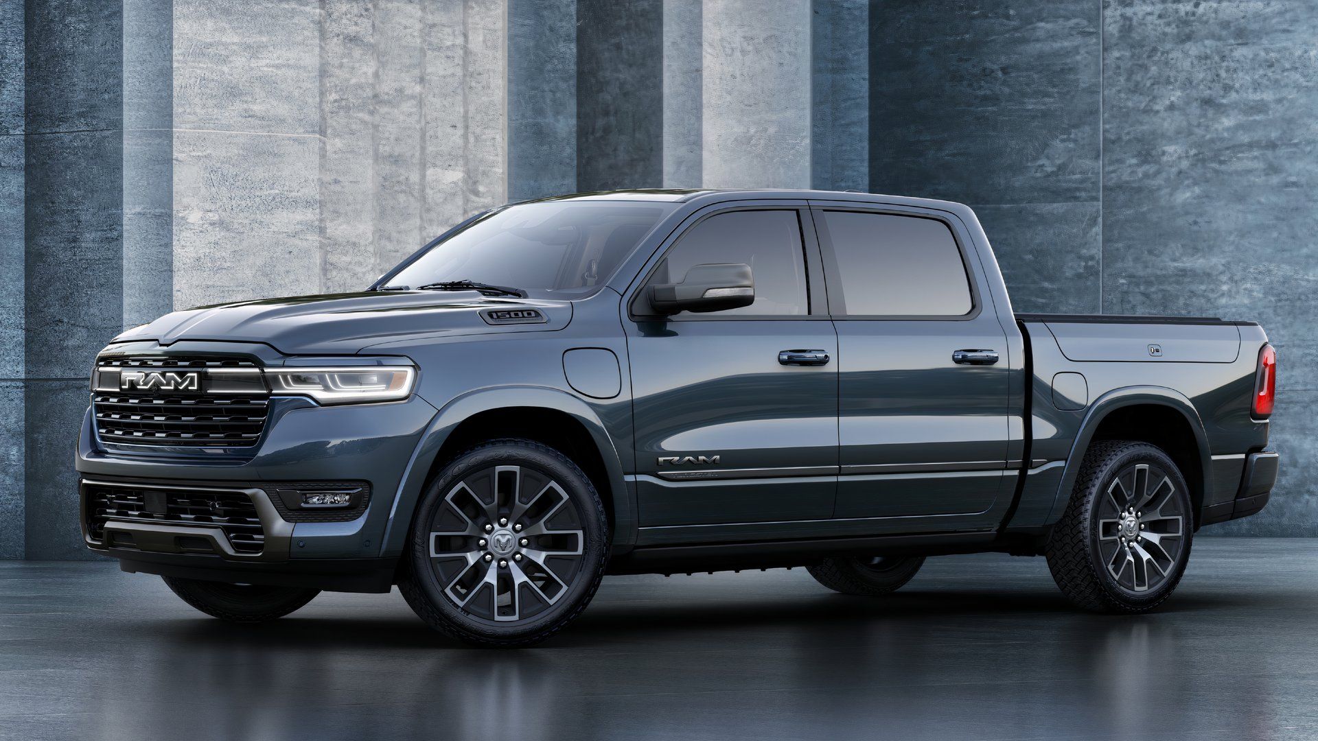 Front three-quarters shot of a 2025 RAM Ramcharger