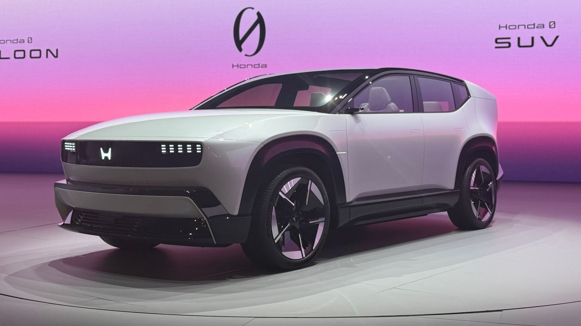 Front three-quarters photo of Honda 0 Series SUV onstage at CES