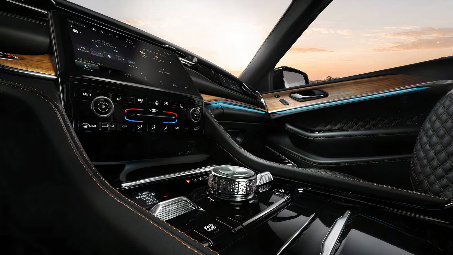 2025 Jeep Grand Cherokee Summit Reserve interior showing dashboard and front cabin