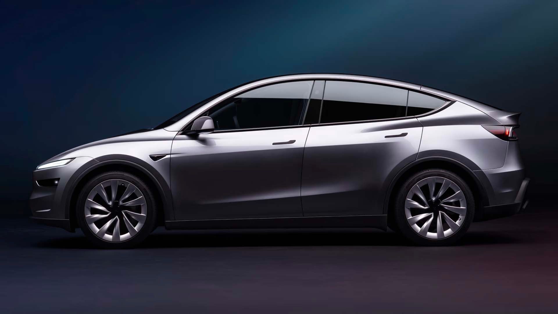 Side profile of the 2025 Tesla Model Y