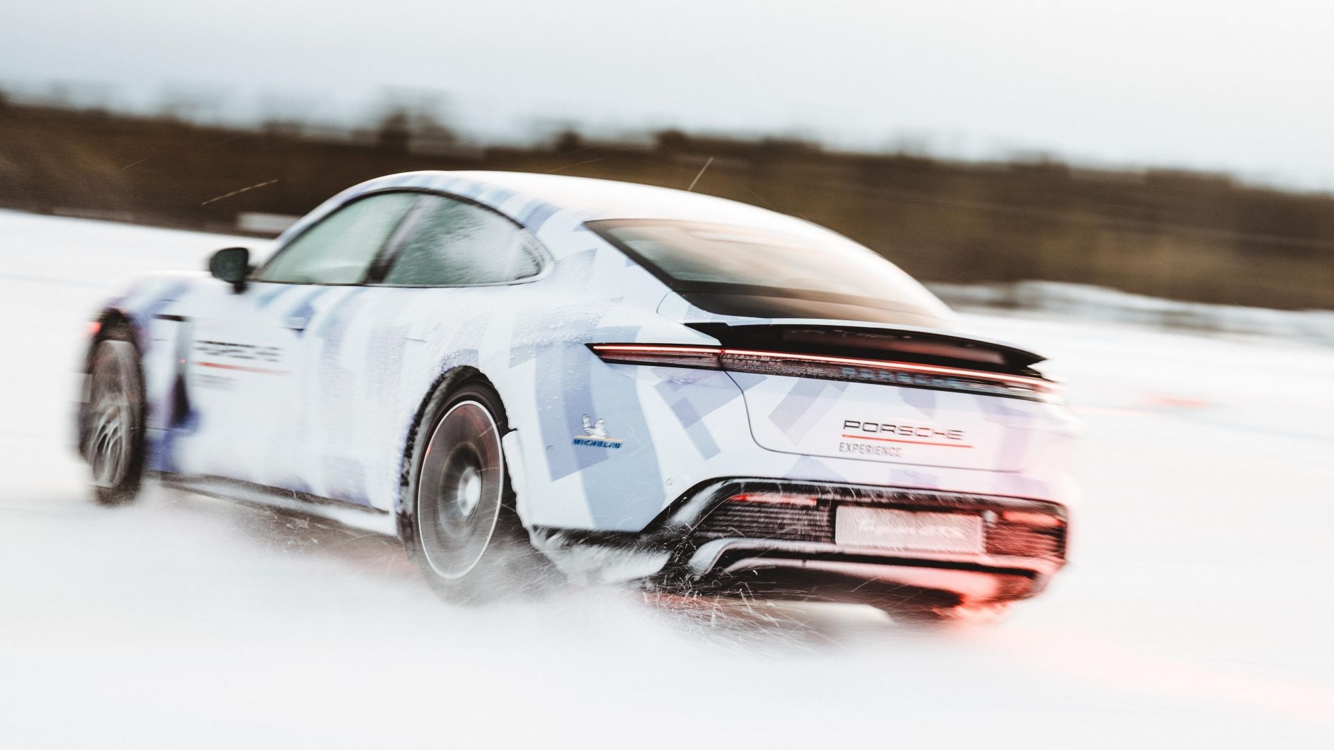 Porsche Taycan GTS Ice Drift Rear