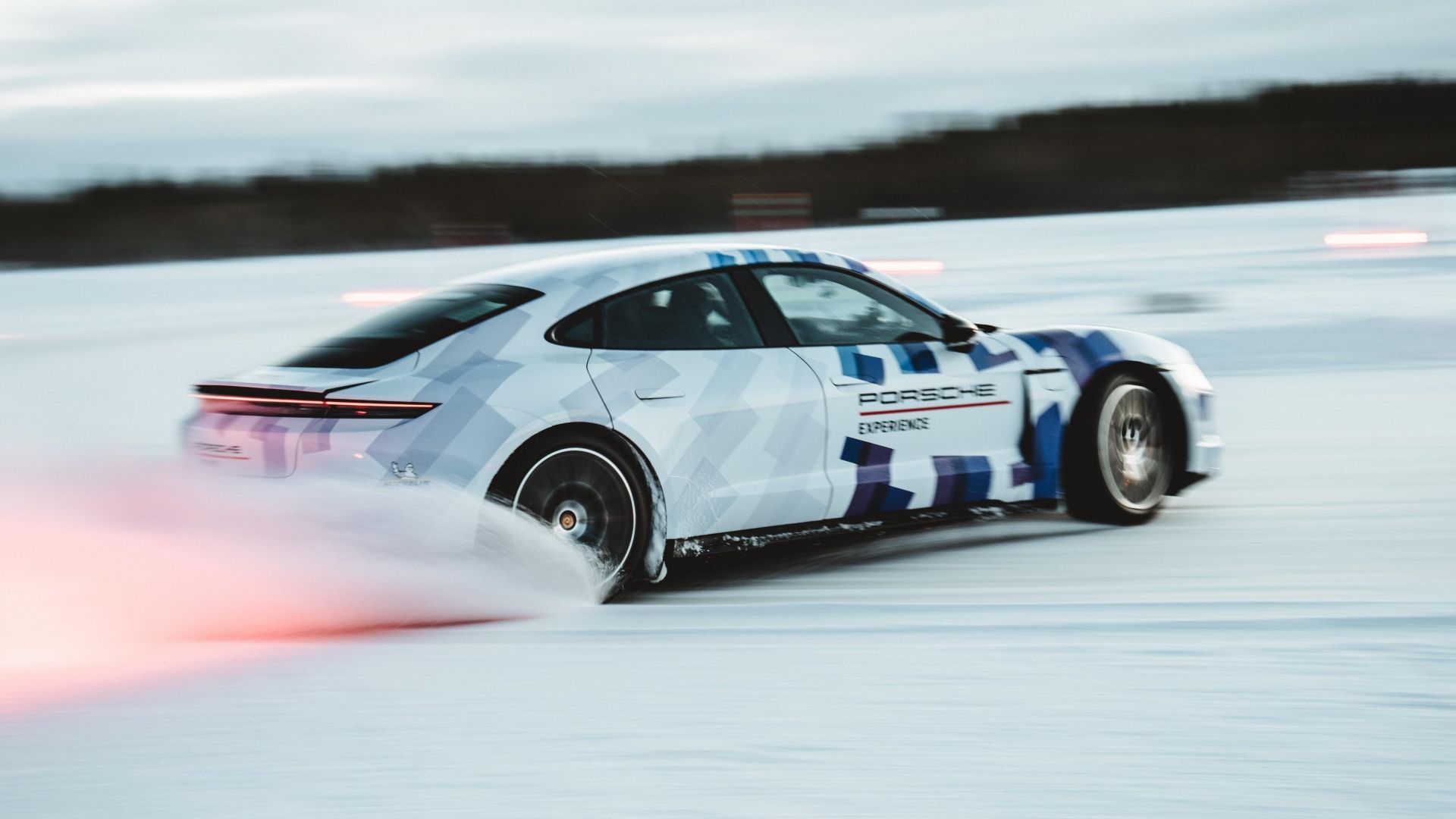 Porsche Taycan GTS Ice Drift Rear