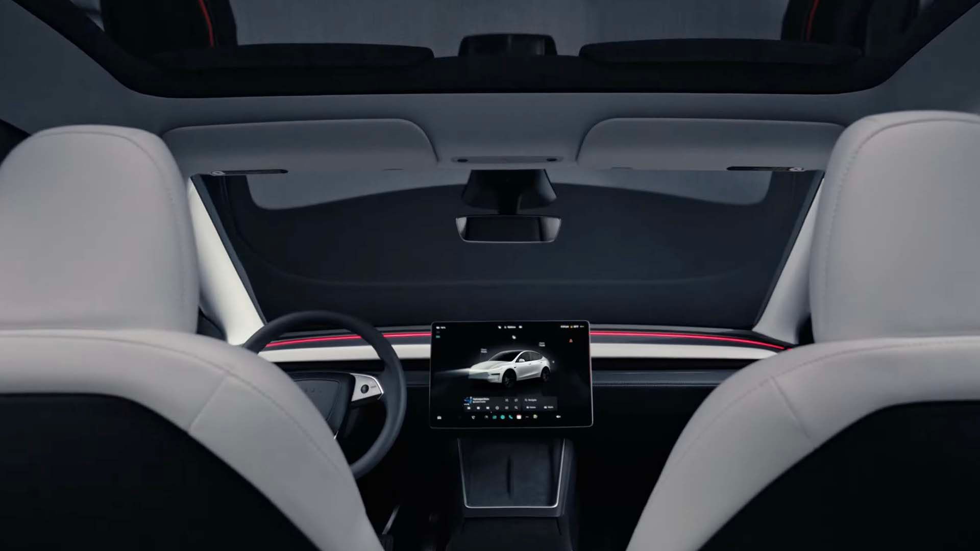 The interior of the 2025 Tesla Model Y