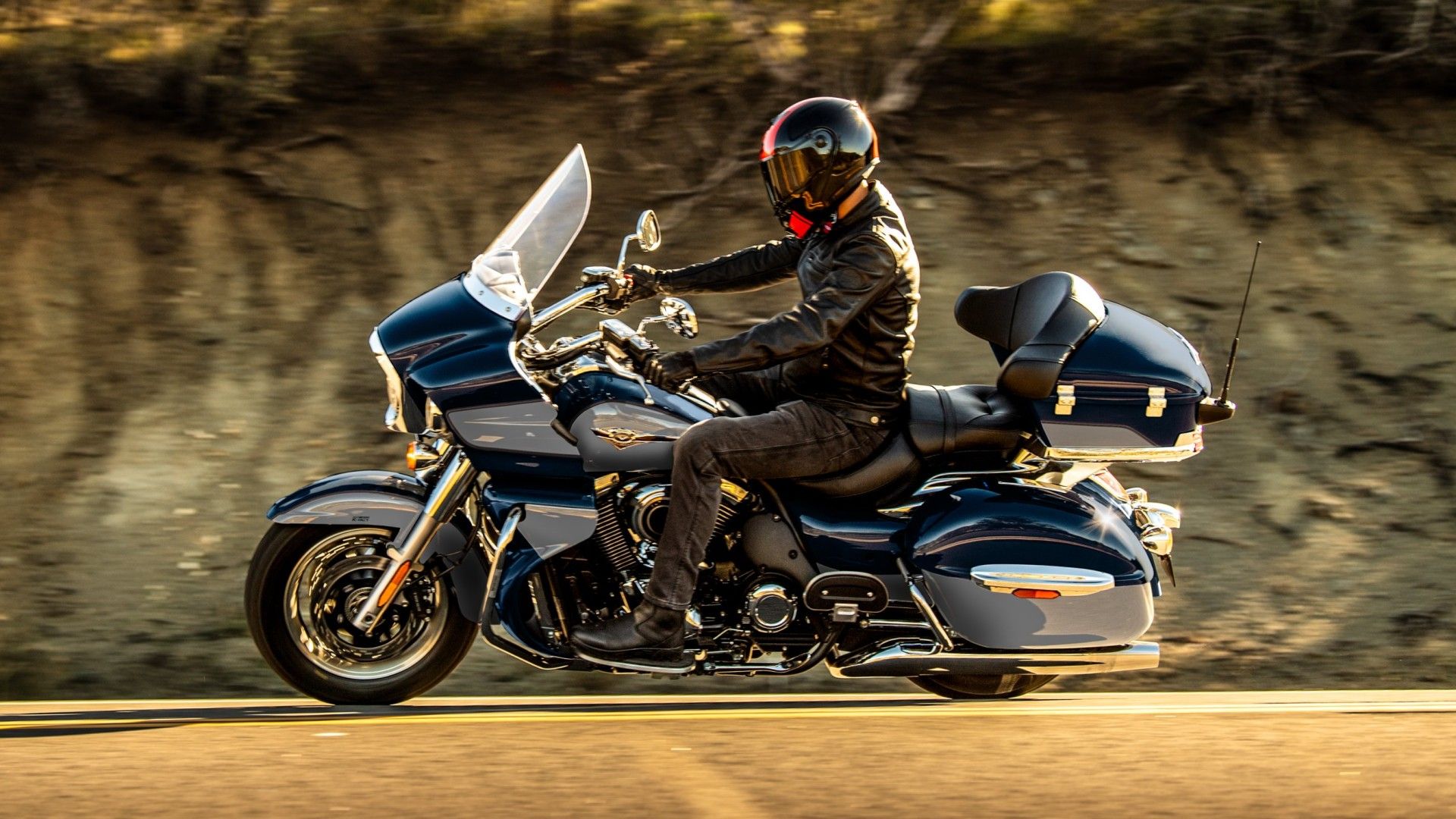 2025 Kawasaki Vulcan 1700 Voyager accelerating side profile view