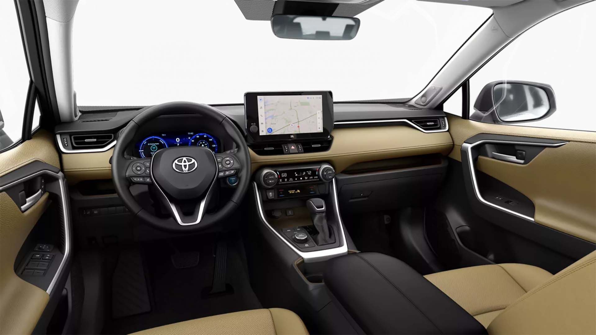 The interior of a 2025 Toyota RAV4 Hybrid Limited