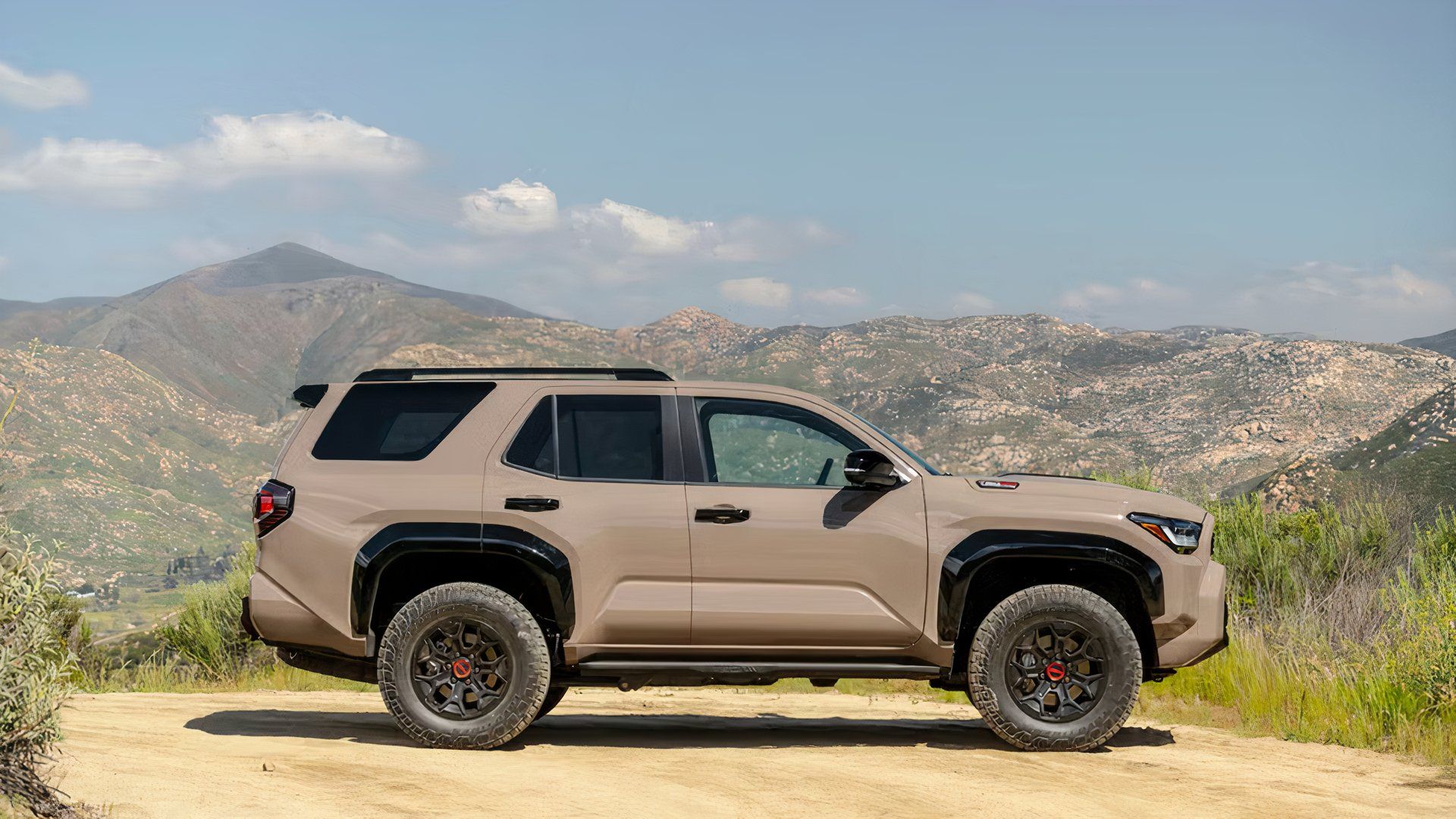 2025 Toyota 4Runner TRD Pro in brown parked off-road