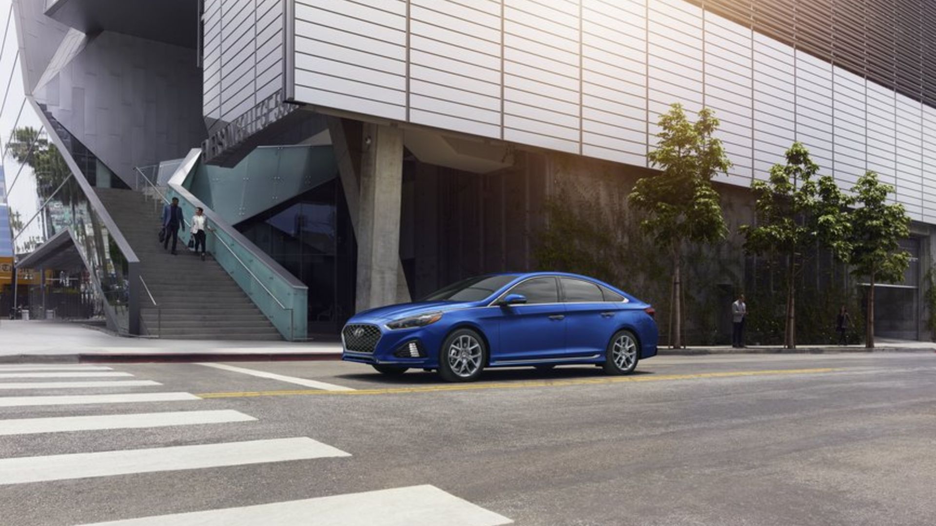 2018 Hyundai Sonata Exterior Parked At Intersection