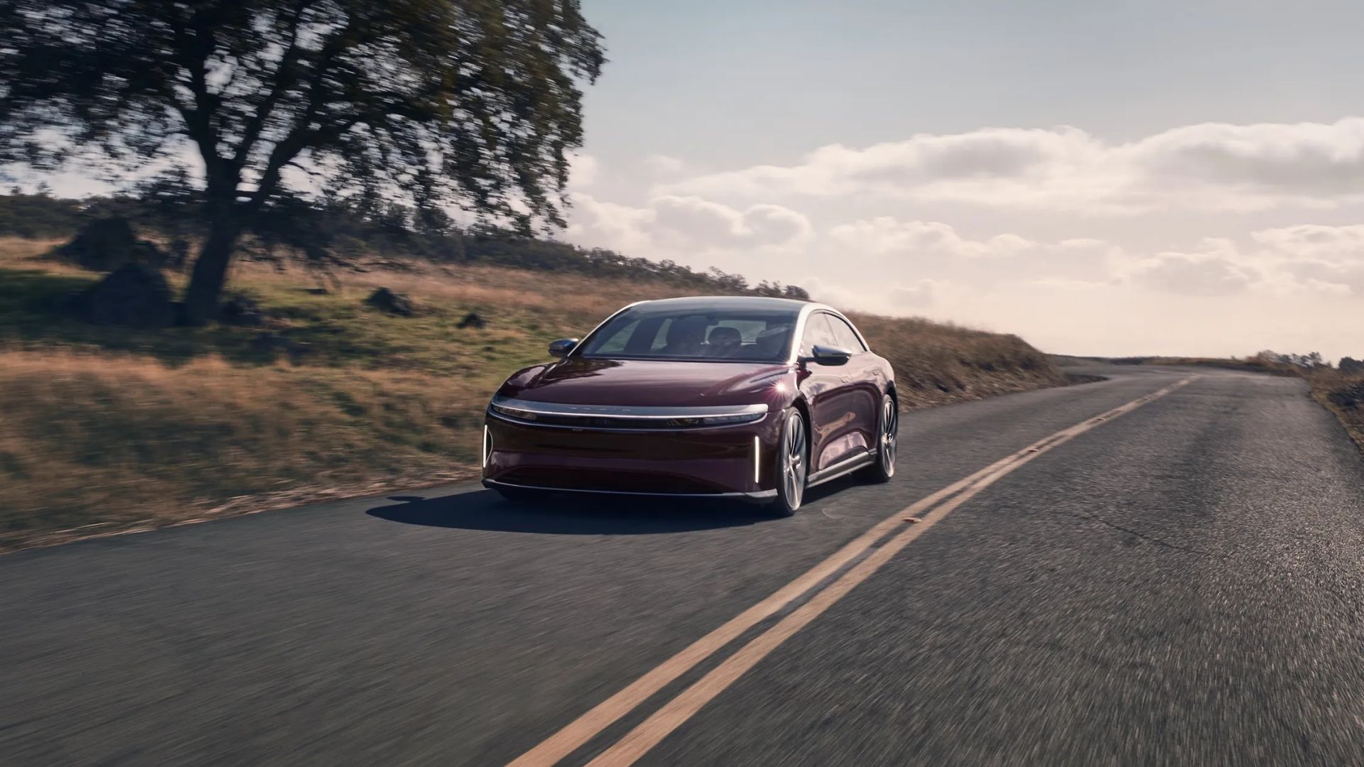 Lucid Air Grand Touring Front Three-Quarter Driving