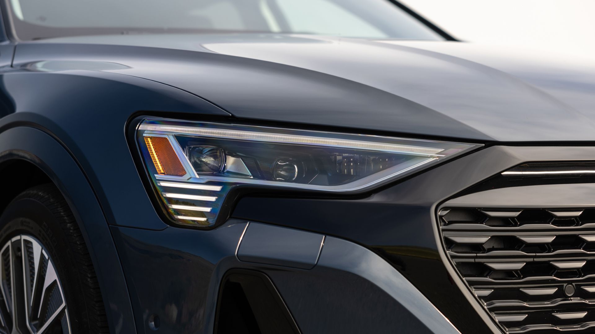 2024 Audi Q8 e-tron Exterior Close Up Of Headlight