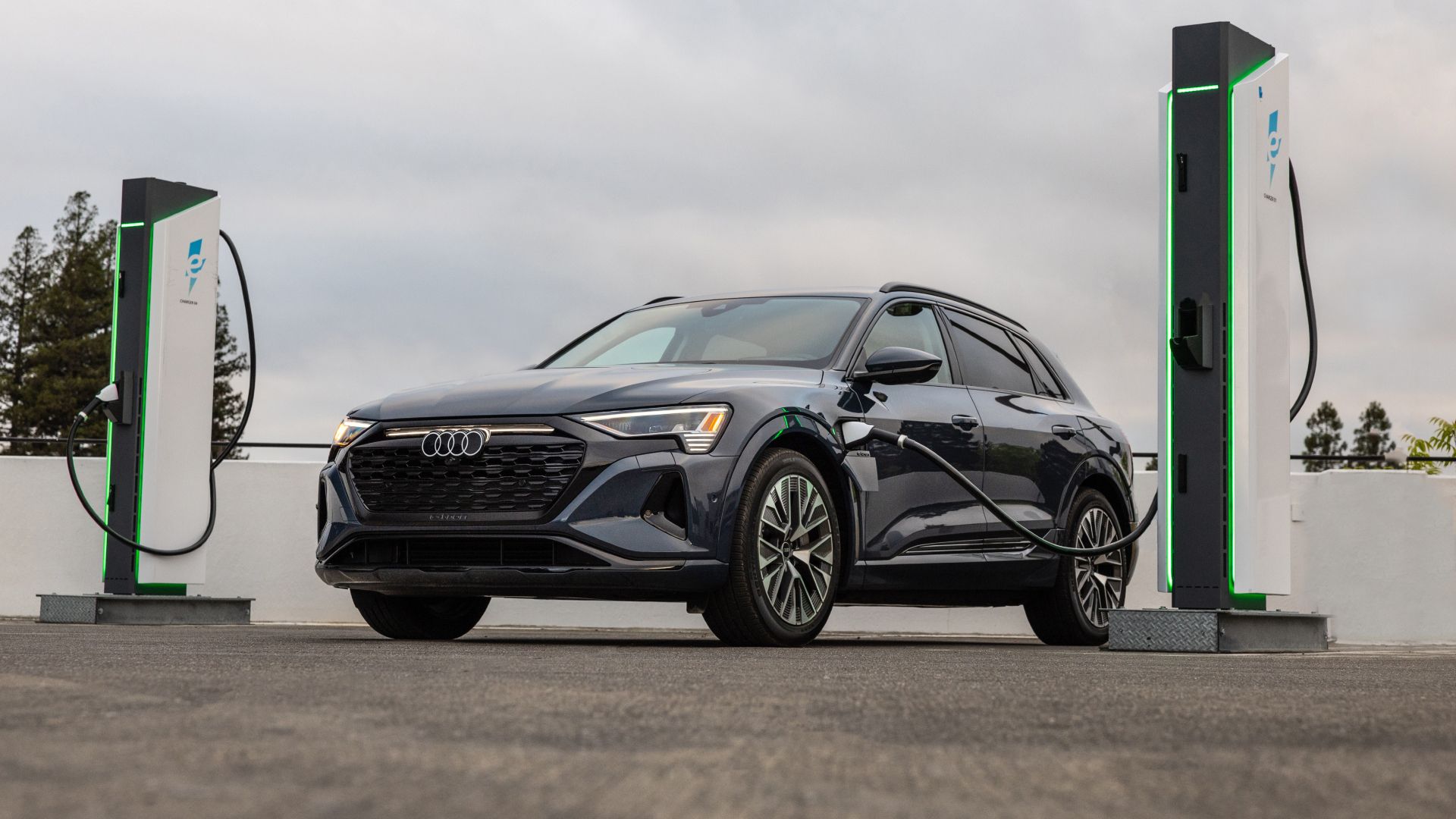 2024 Audi Q8 e-tron Exterior Parked At Charging Station