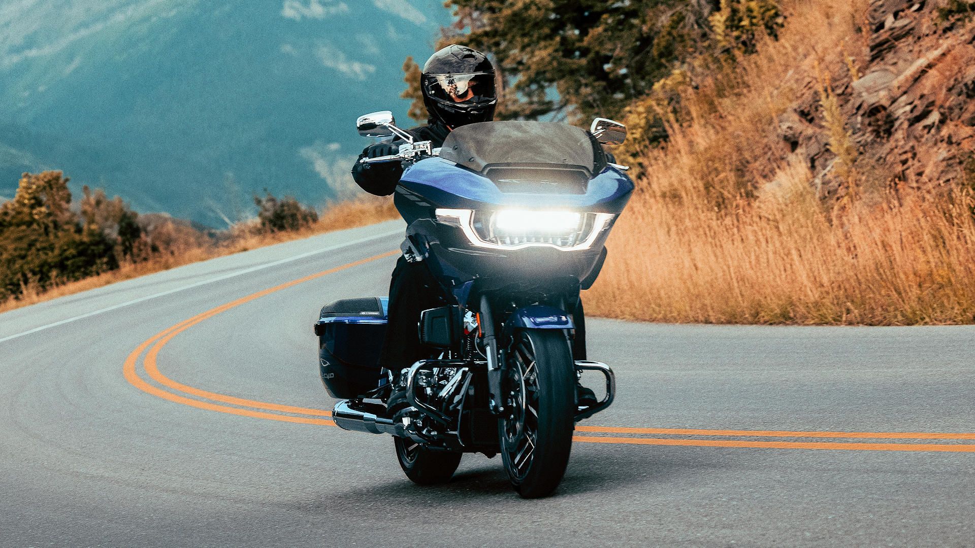 Rider on a 2025 Harley-Davidson CVO Road Glide