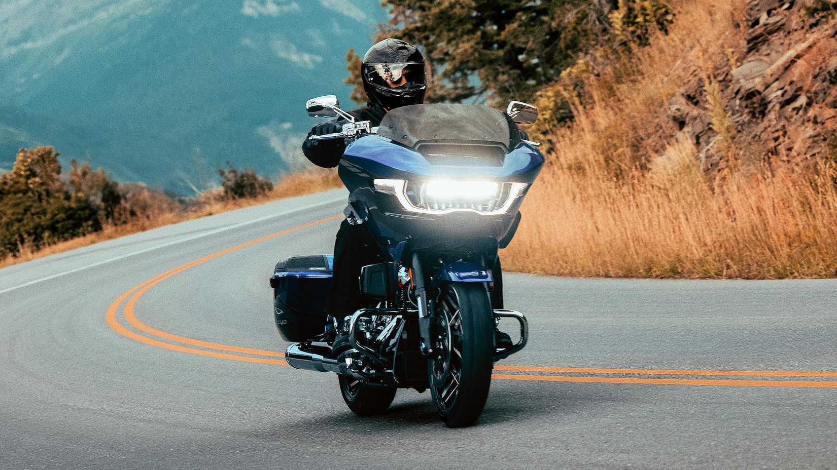 Rider on a 2025 Harley-Davidson CVO Road Glide