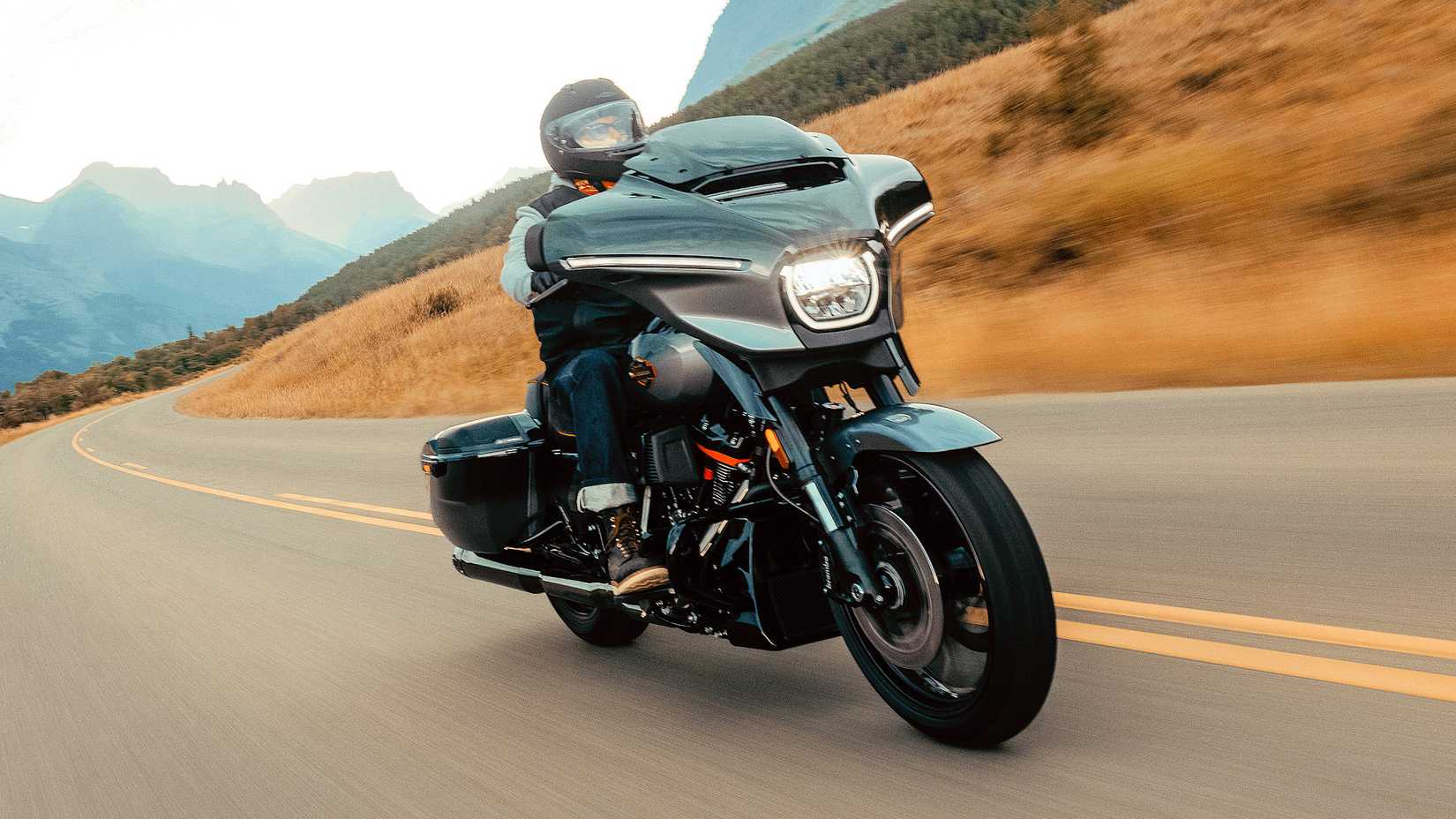 Rider on a 2025 Harley-Davidson CVO Street Glide