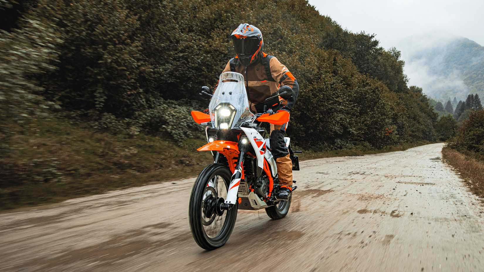Rider on a 2025 KTM 390 Adventure R