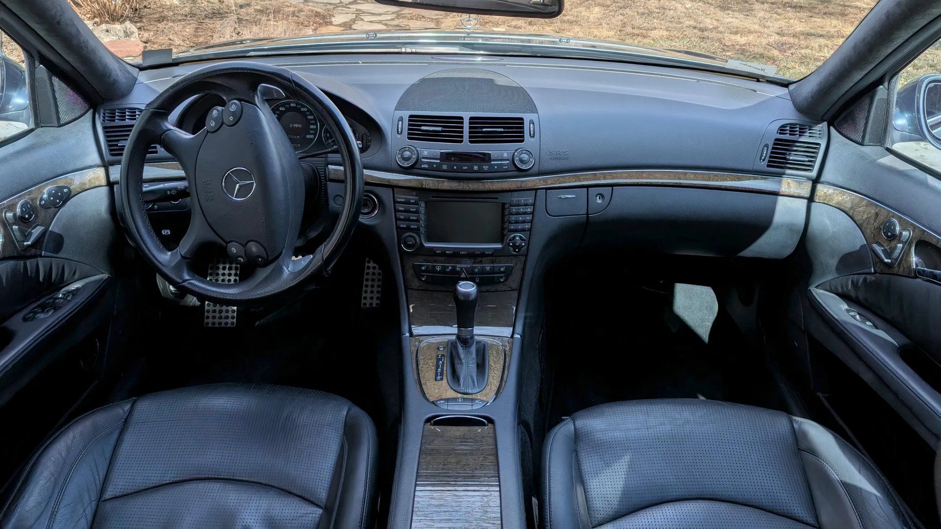 The interior of a 2008 Mercedes-AMG E63