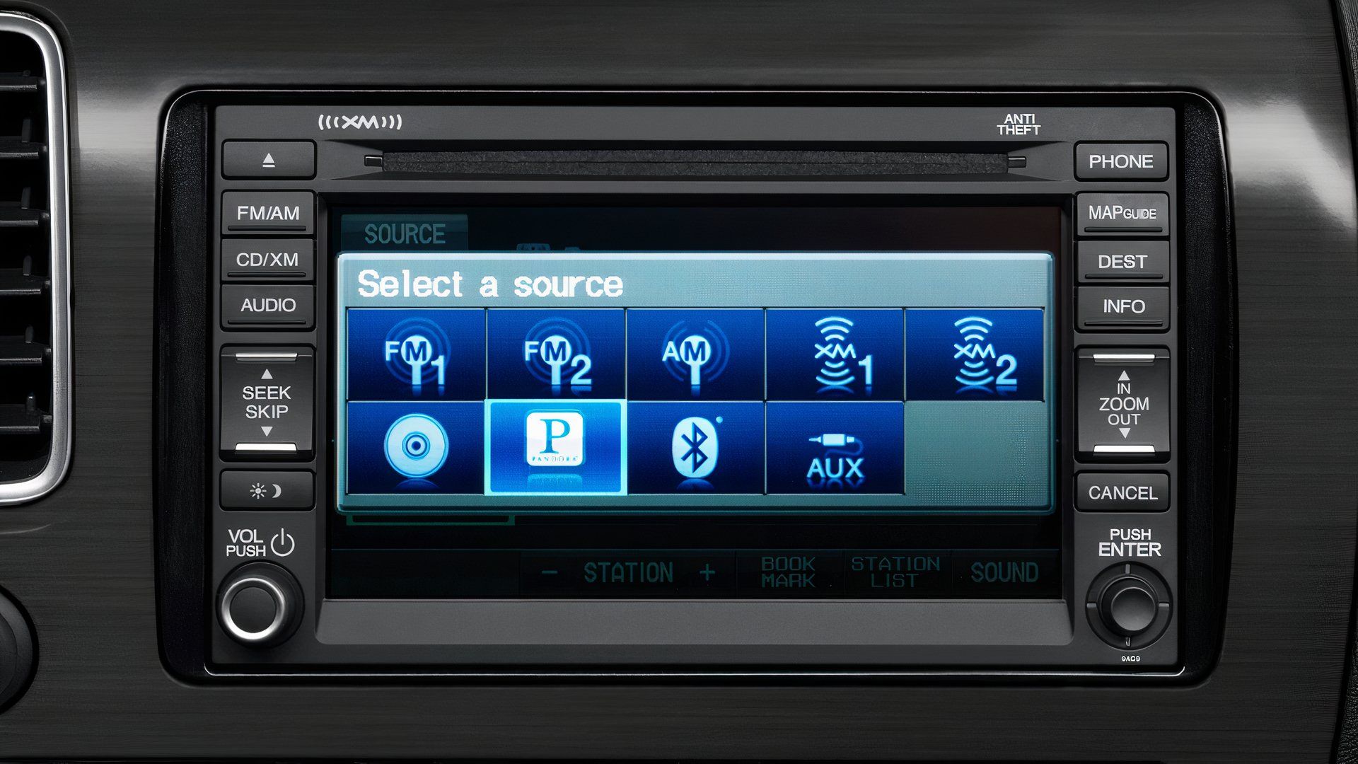 Interior shot of a 2013 Honda Civic