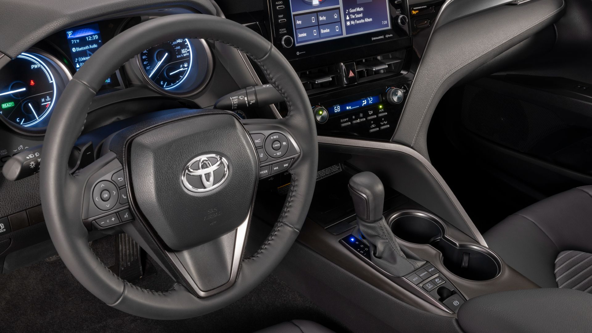 2023 Toyota Camry Hybrid Interior Front Cabin Steering Wheel Overview