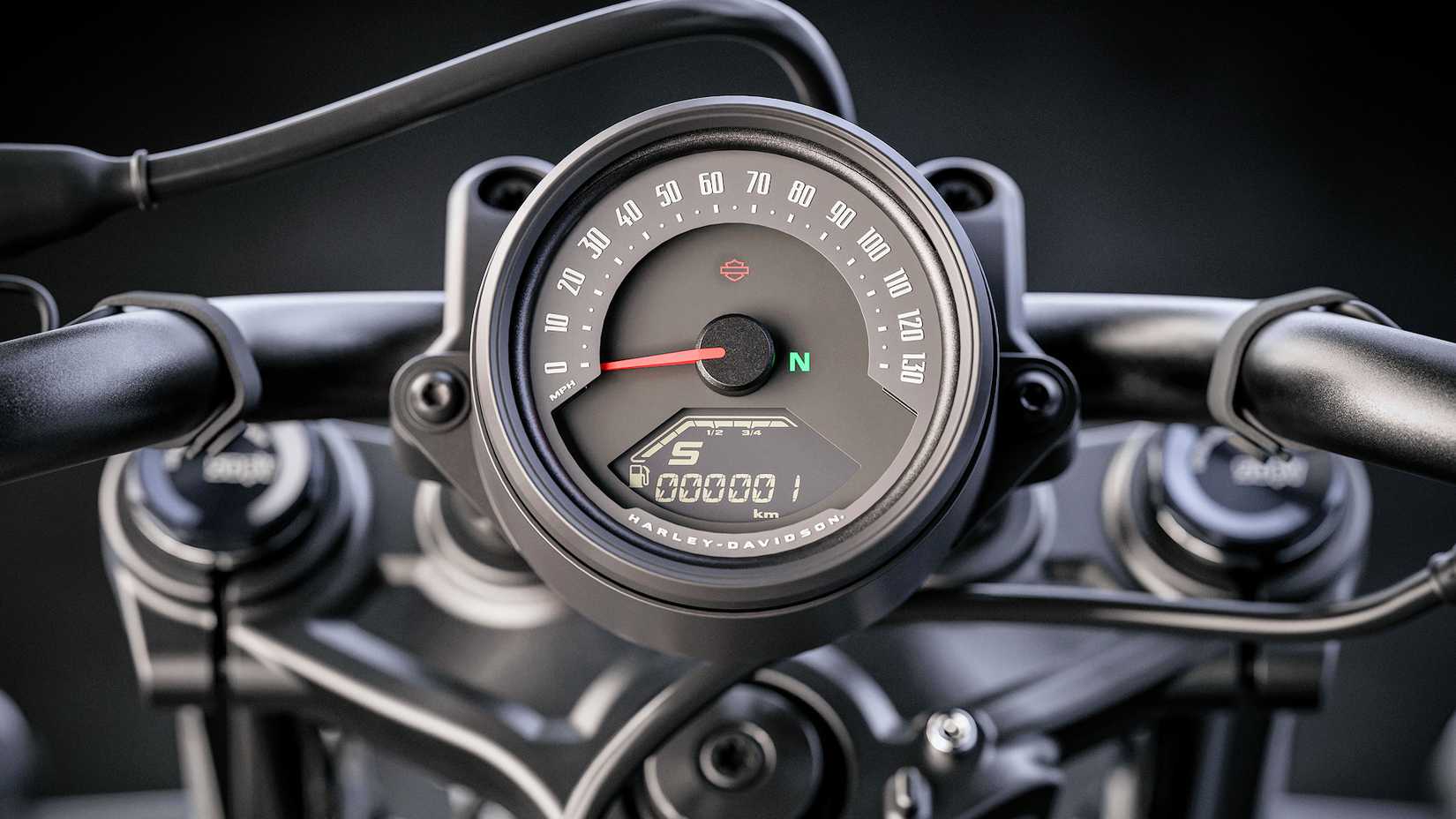 2025 Harley-Davidson Nightster instrument dial close-up detail
