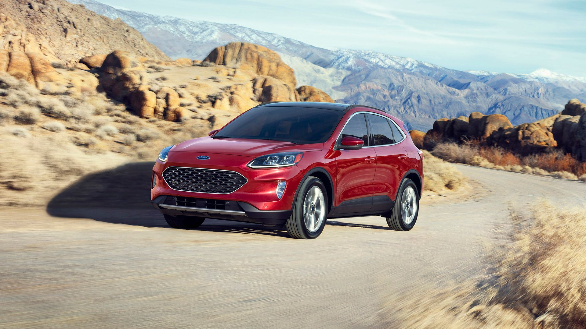 2020 Ford Escape front 3/4 action shot