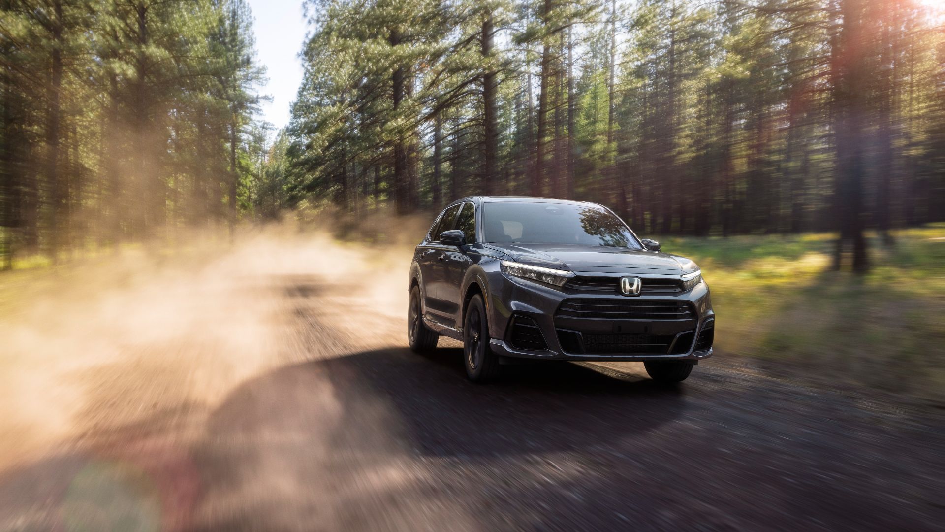 2025 Honda  CR-V eFCEV Exterior Driving Down Dirt Road