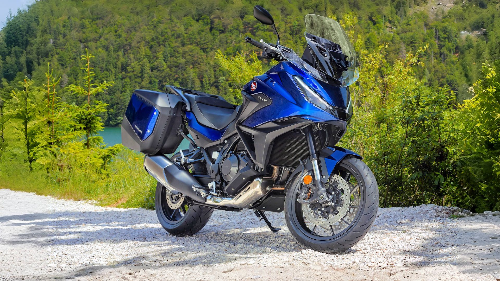 Accessorized 2025 Honda NT1100 front quarter shot - European model shown