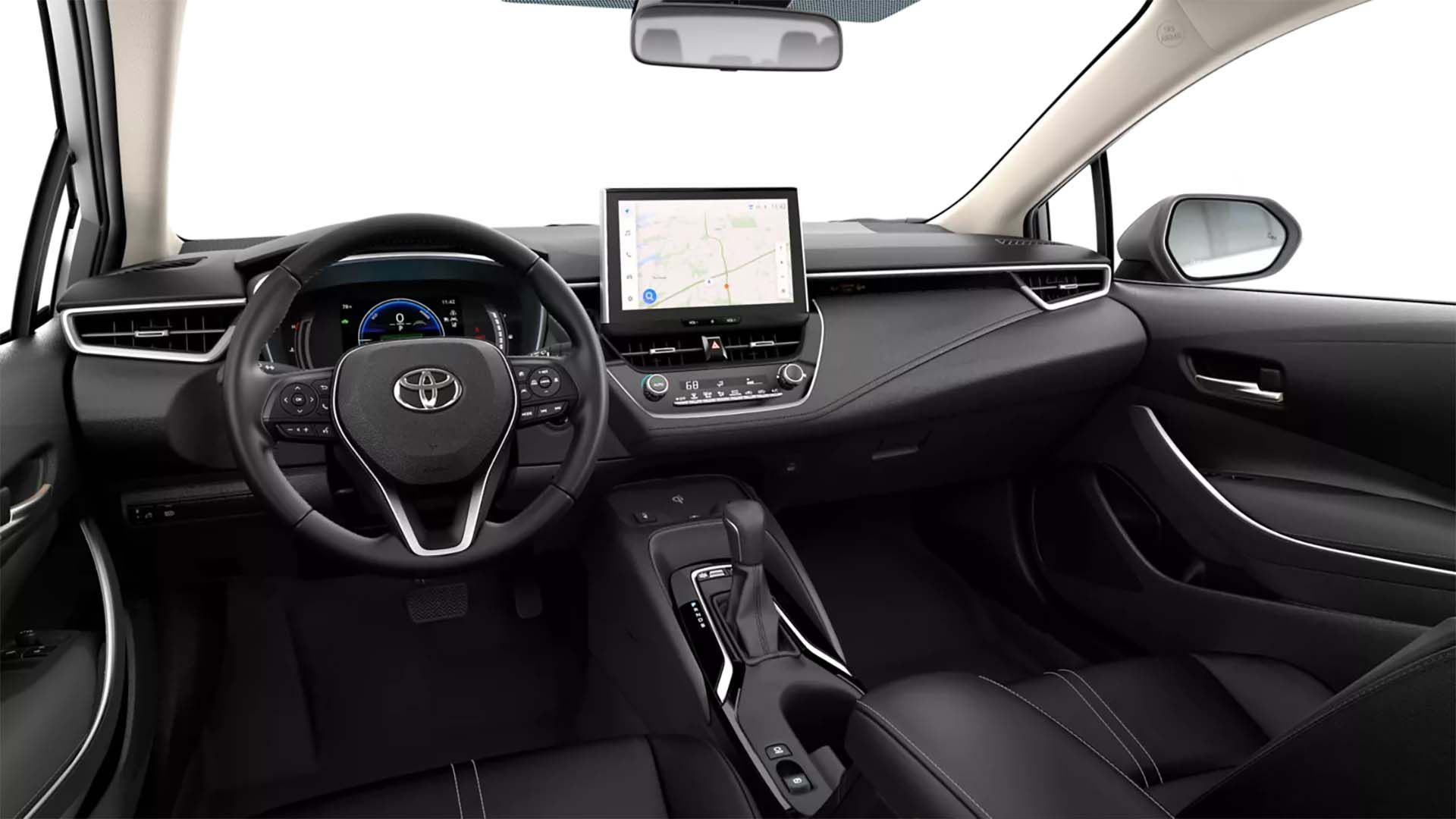 Interior of a 2025 Toyota Corolla Hybrid XLE