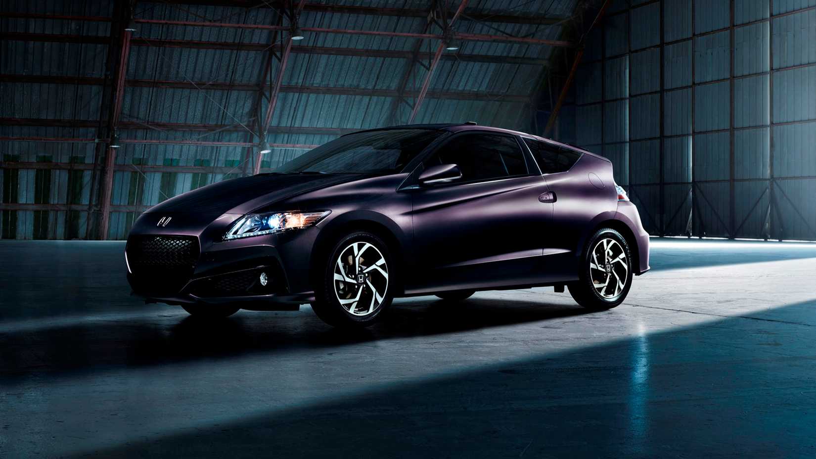 Purple Honda CR-Z front quarter