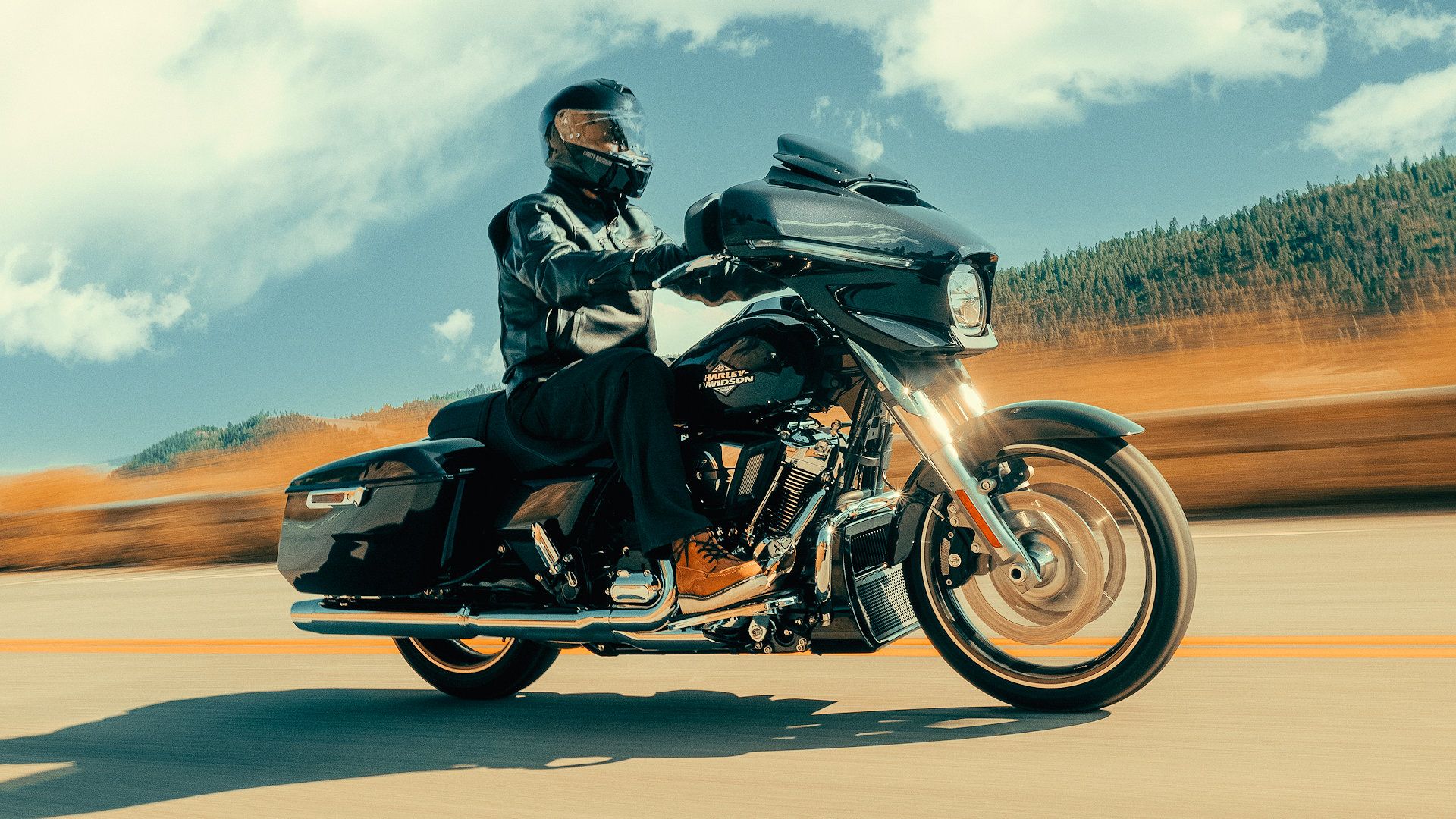 Rider on a 2025 Harley-Davidson Street Glide