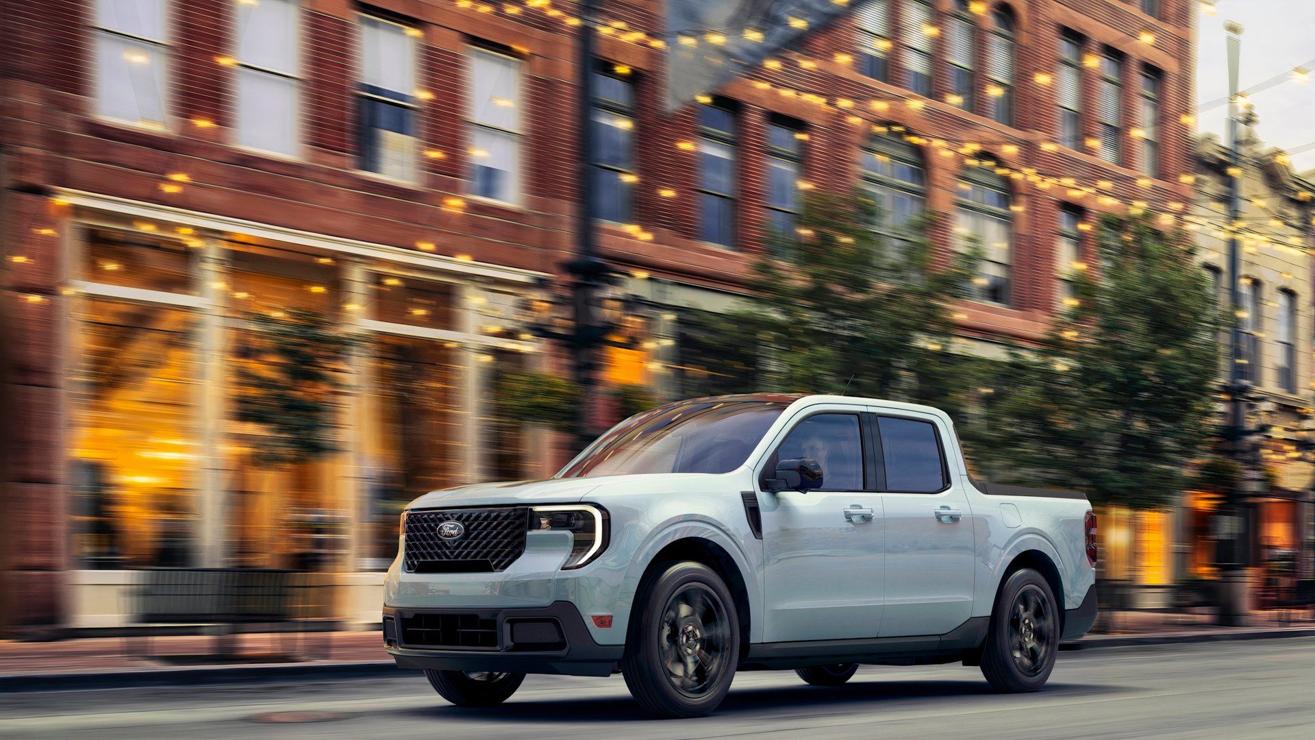 2025 Ford Maverick Lariat with Black Appearance Package in Space White
