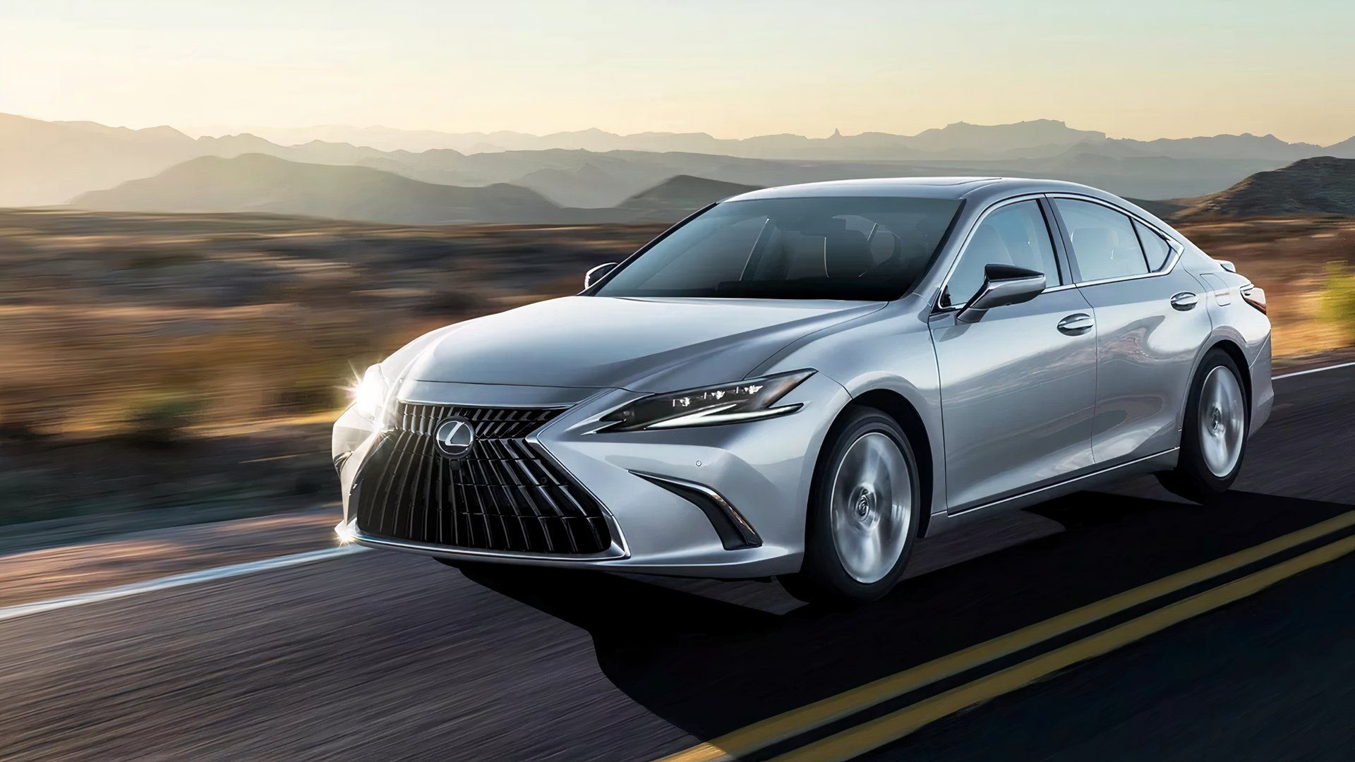 2025 Lexus ES 300h Front Three-Quarter Driving