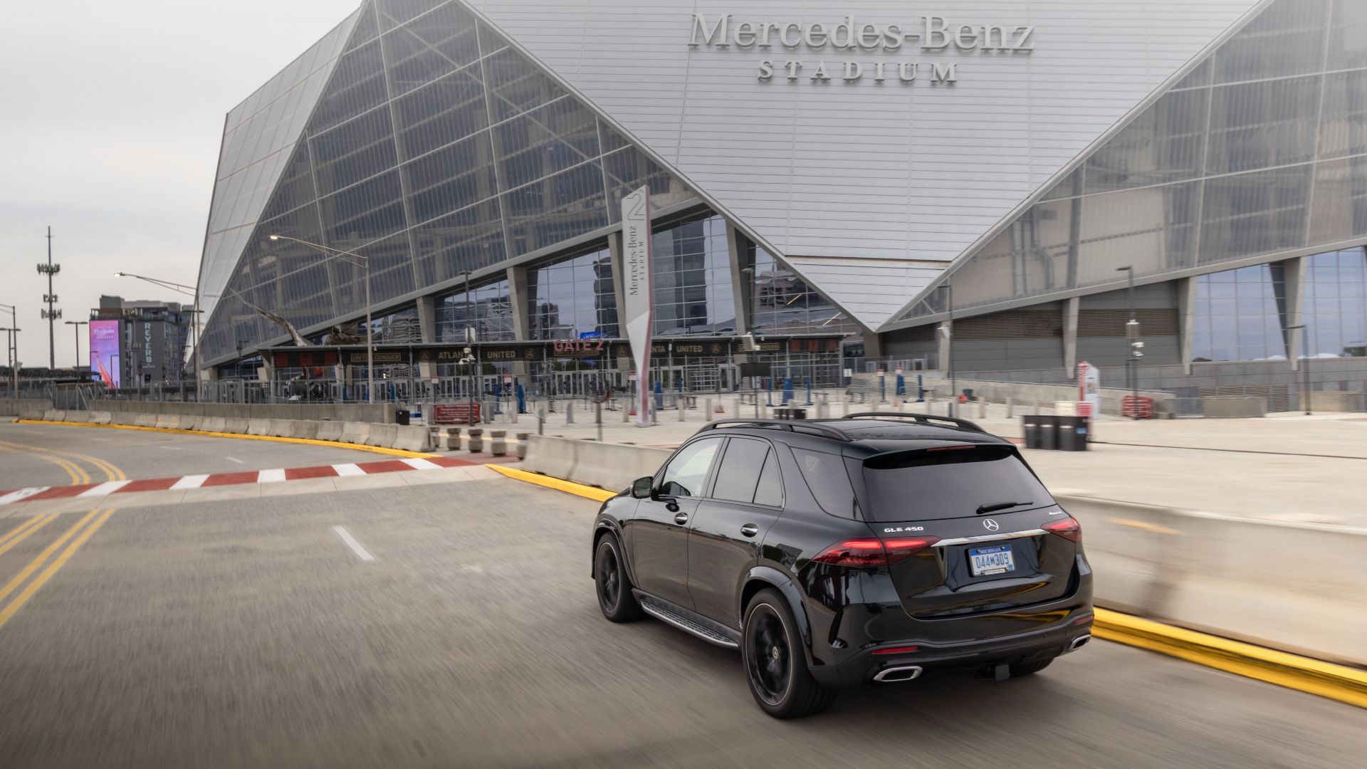 2024 Mercedes GLE 450 Exterior In Front Of Mercedes-Benz Stadium