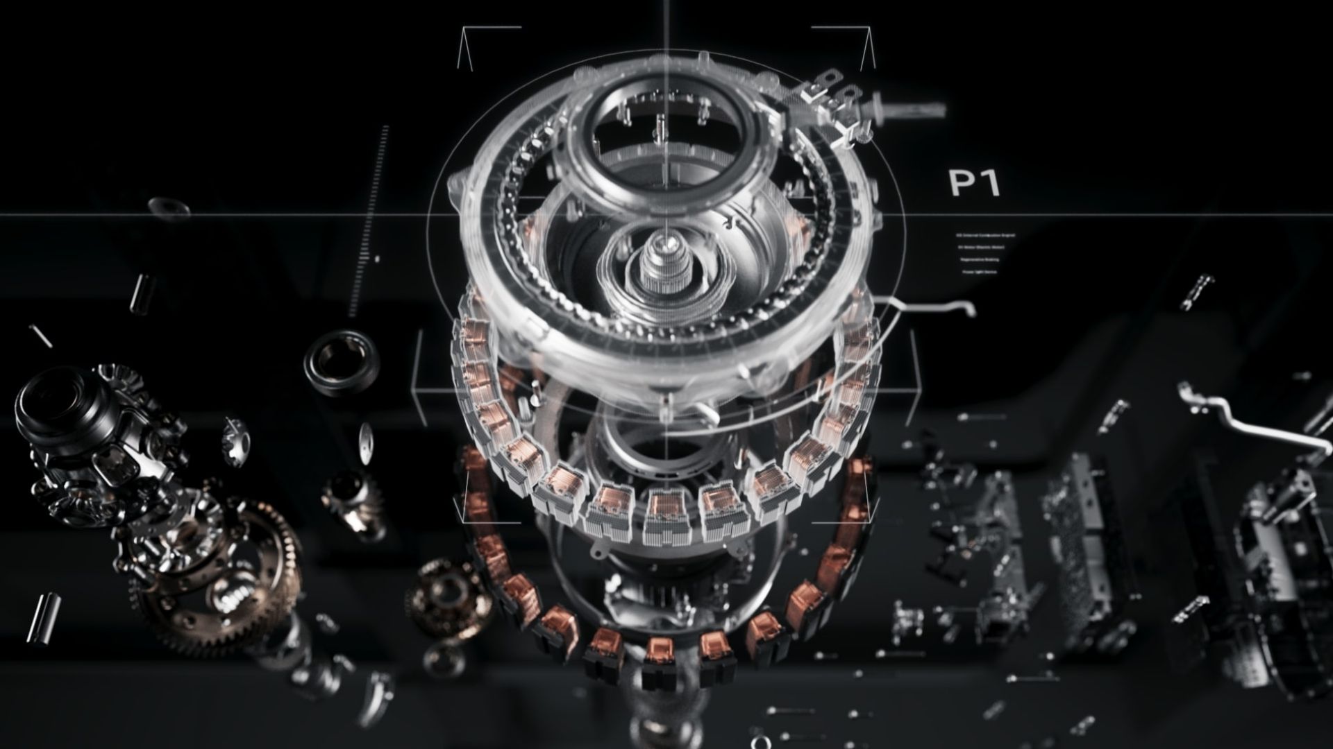 Hyundai Motor Group New Hybrid System Exploded View