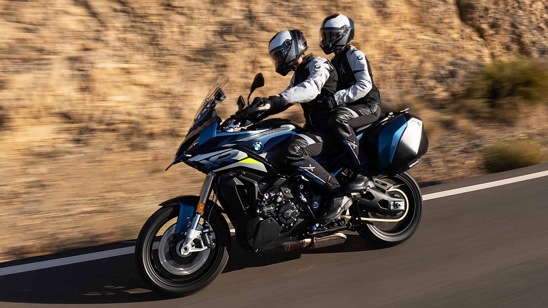 2025 BMW S 1000 XR accelerating side profile view