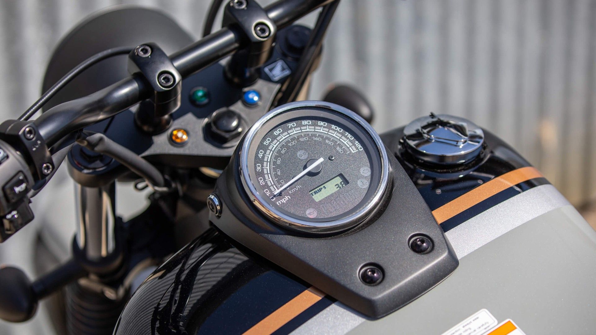 2025 Honda Shadow Phantom Instrument Cluster Close-Up Shot