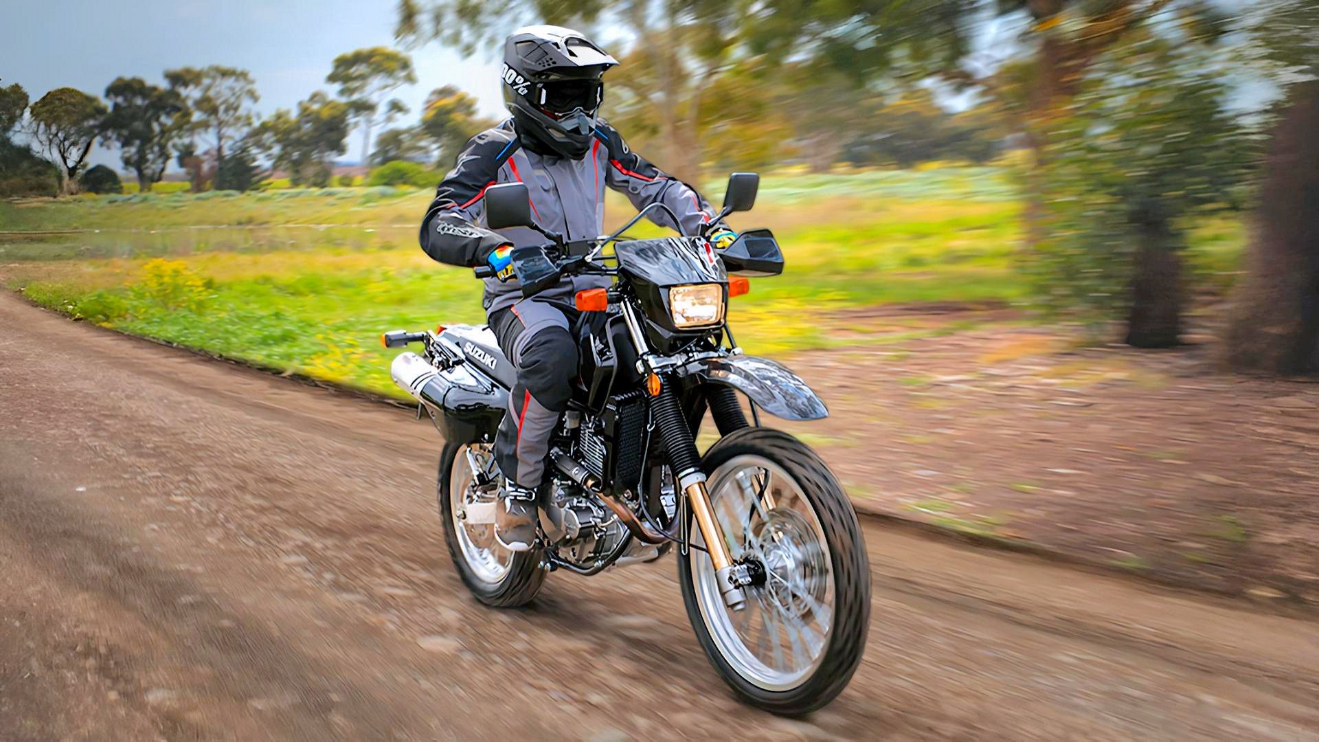 Rider on a 2022 Suzuki DR650S