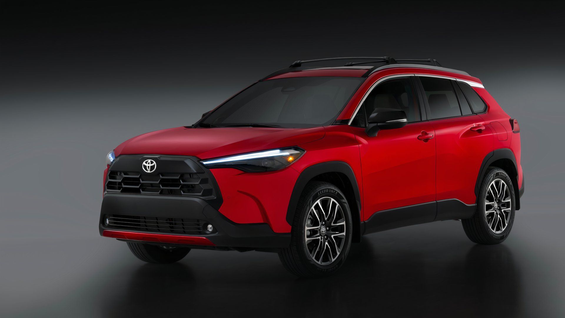 2026 Toyota Corolla Cross XLE Red Three Quarters