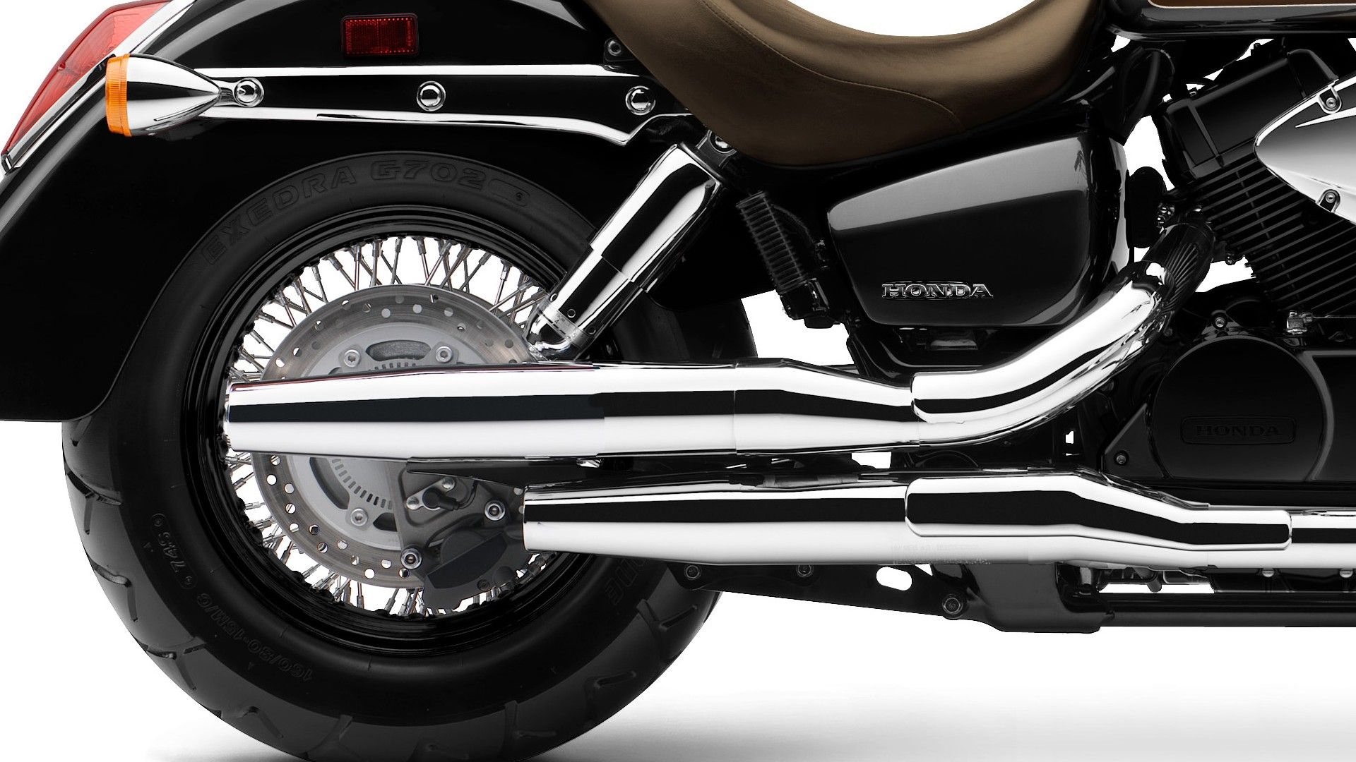 2025 Honda Shadow Aero Exhaust Close-up Shot