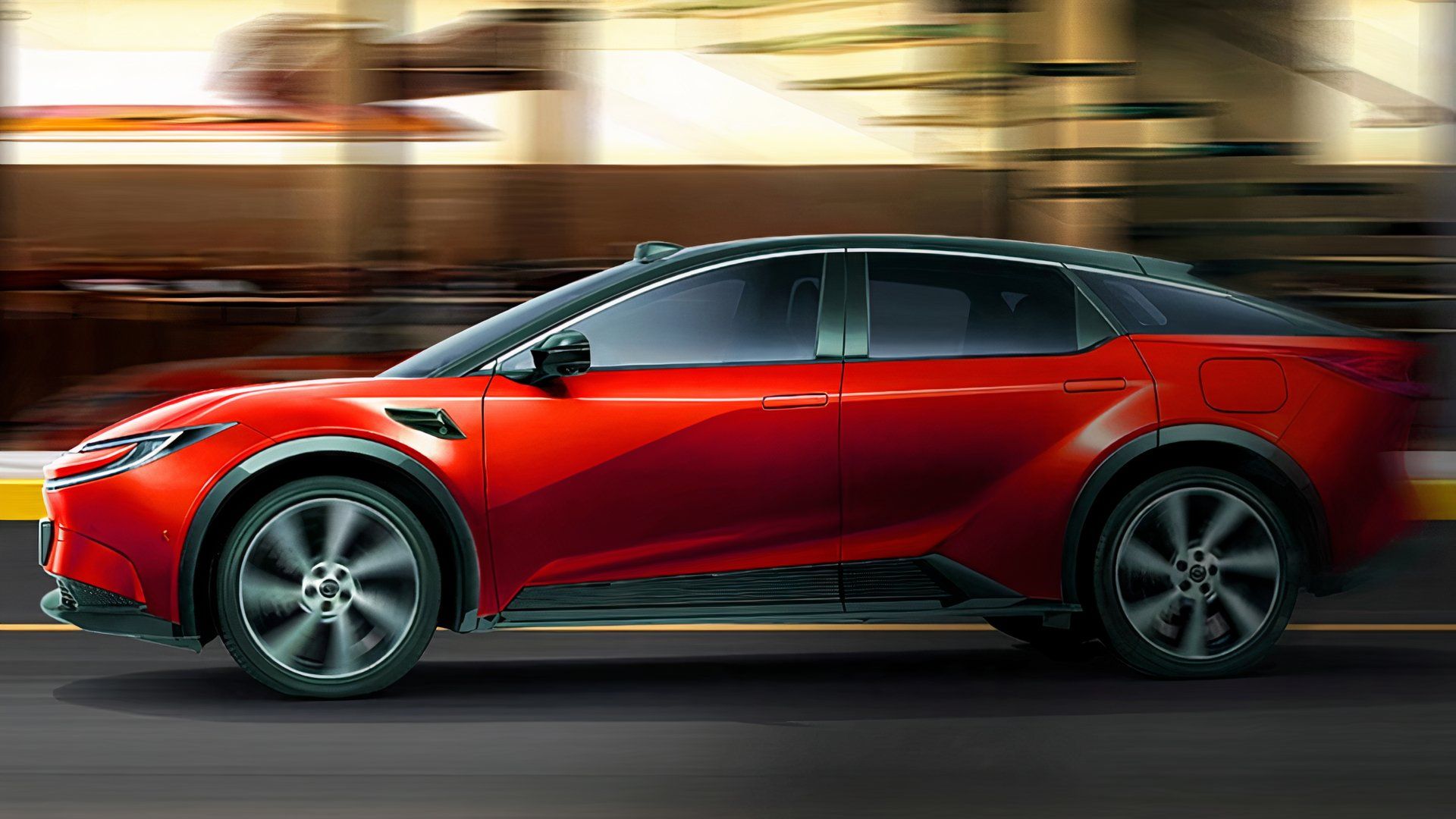 Toyota bZ5 Profile Driving