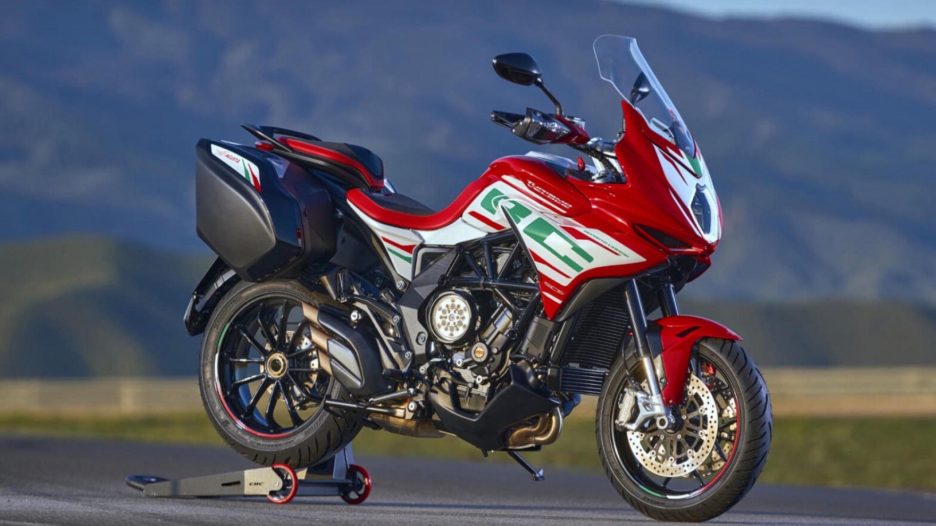 MV Agusta Turismo Veloce RC SCS fully accessorized front third quarter view