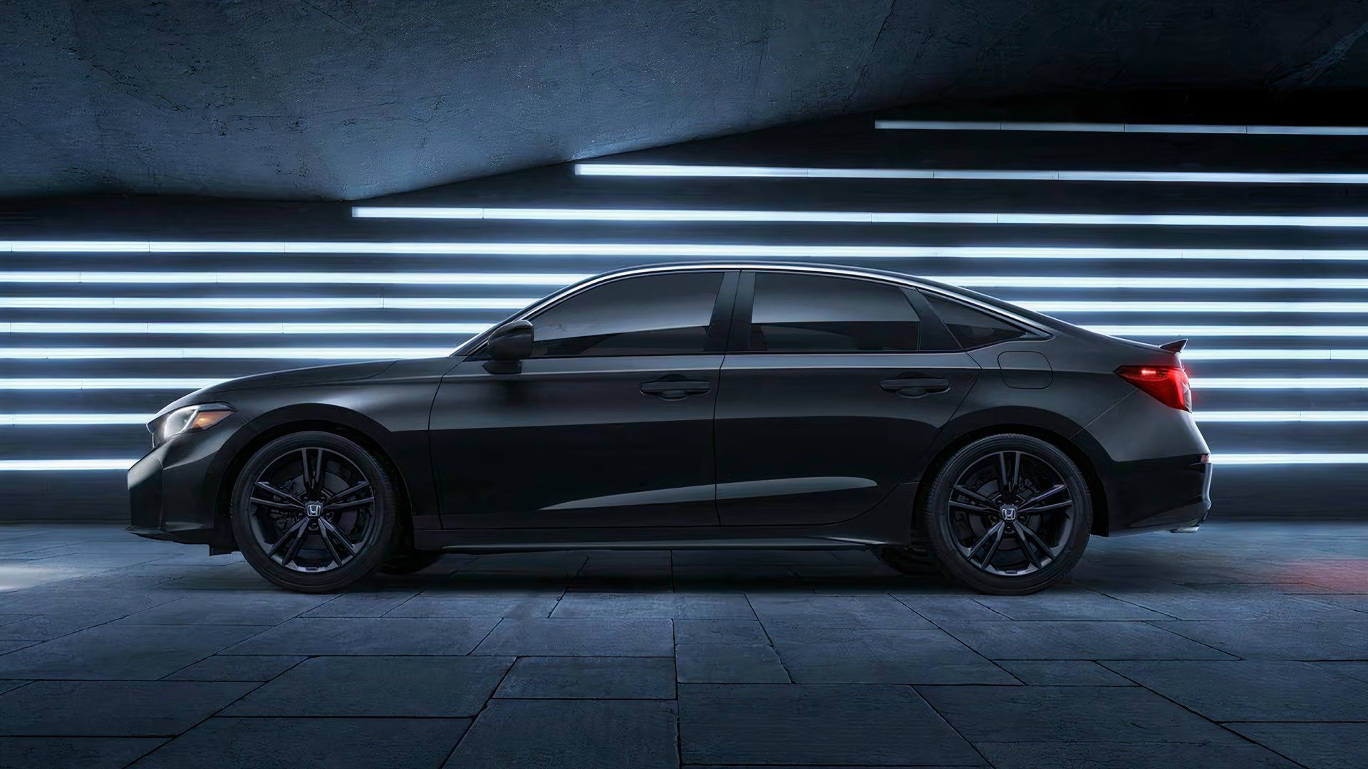 2025 Honda Civic Si in black parked on the road