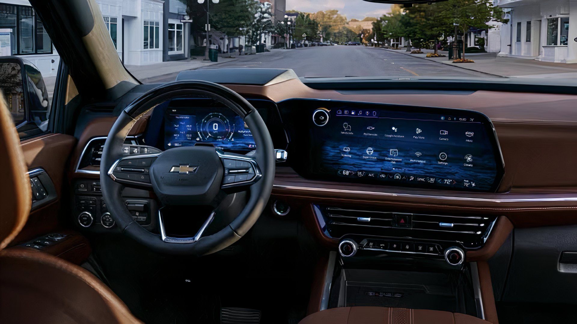 2025 Chevrolet Suburban Interior with steering wheel and dashboard