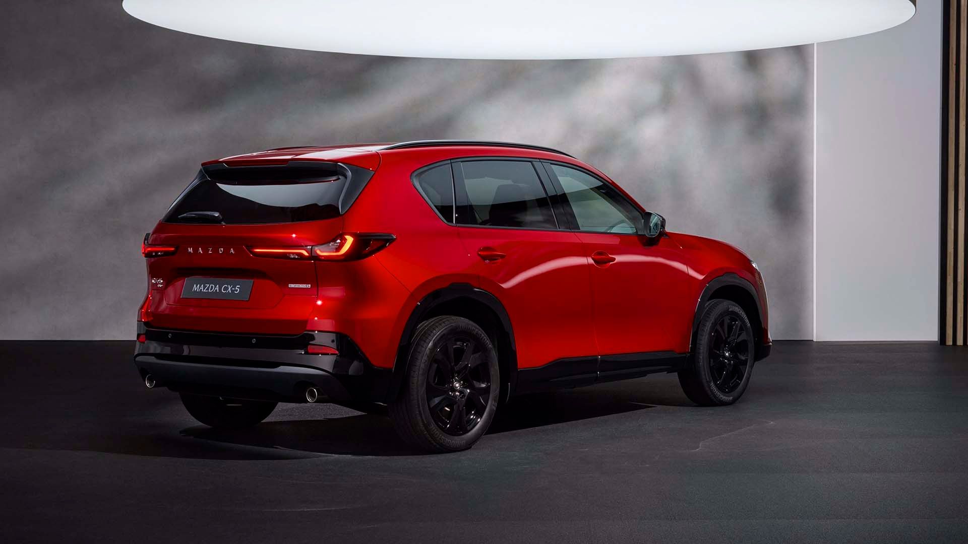 Rear 3/4 view of the 2026 Mazda CX-5