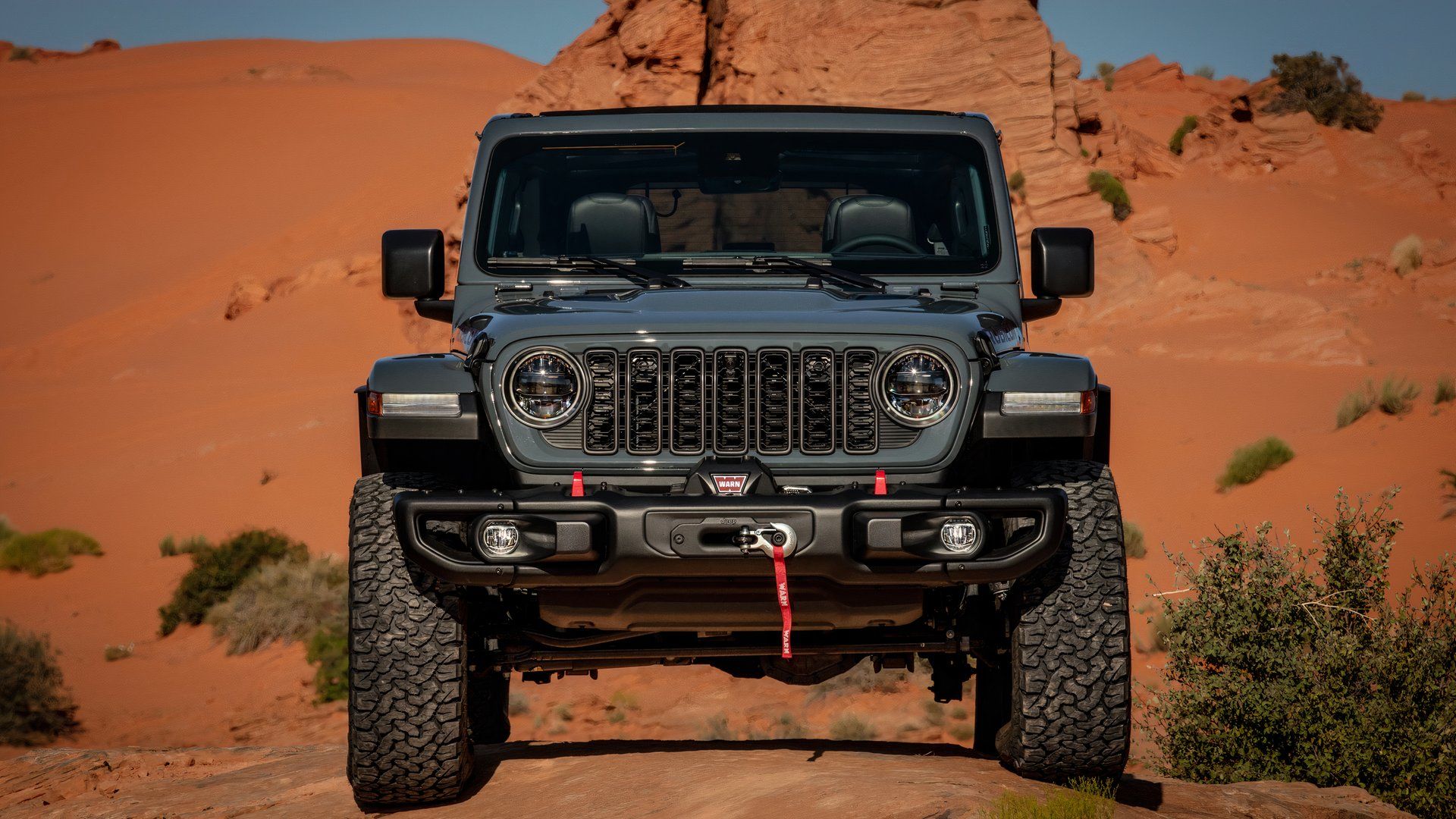 Front view of 2025 Jeep Wrangler Rubicon