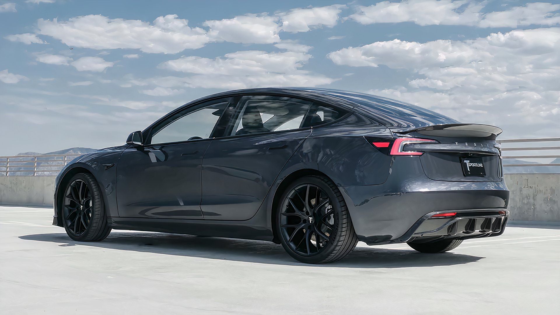 2025 Tesla Model 3 with T Sportline Carbon Fiber bodykit