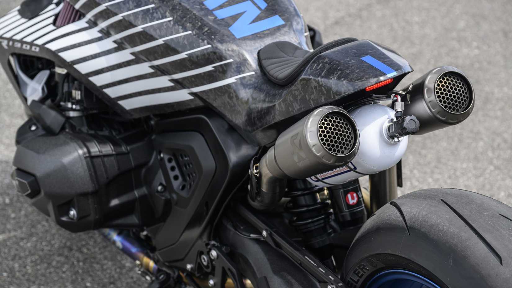 Custom BMW Drag Bike Nitrogen oxide-Close-up Shot