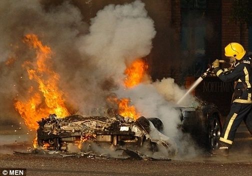 New Lamborghini Gallardo ravaged by fire