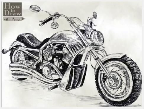 Harley Davidson Motorcycle Drawing at PaintingValley, motorcycle sketches  HD wallpaper | Pxfuel