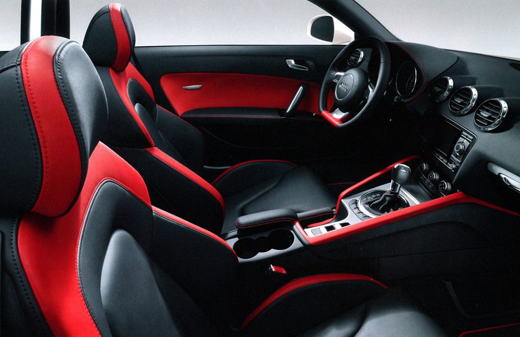 Audi TTS Coupé Interior Design in Tango red - YouTube