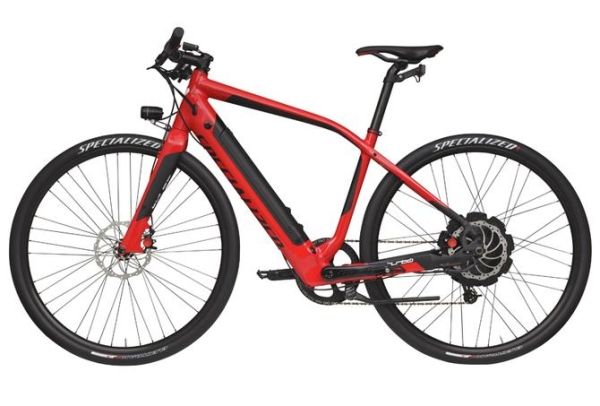 2011-2012 Specialized Turbo Electric Bike Red on White Background