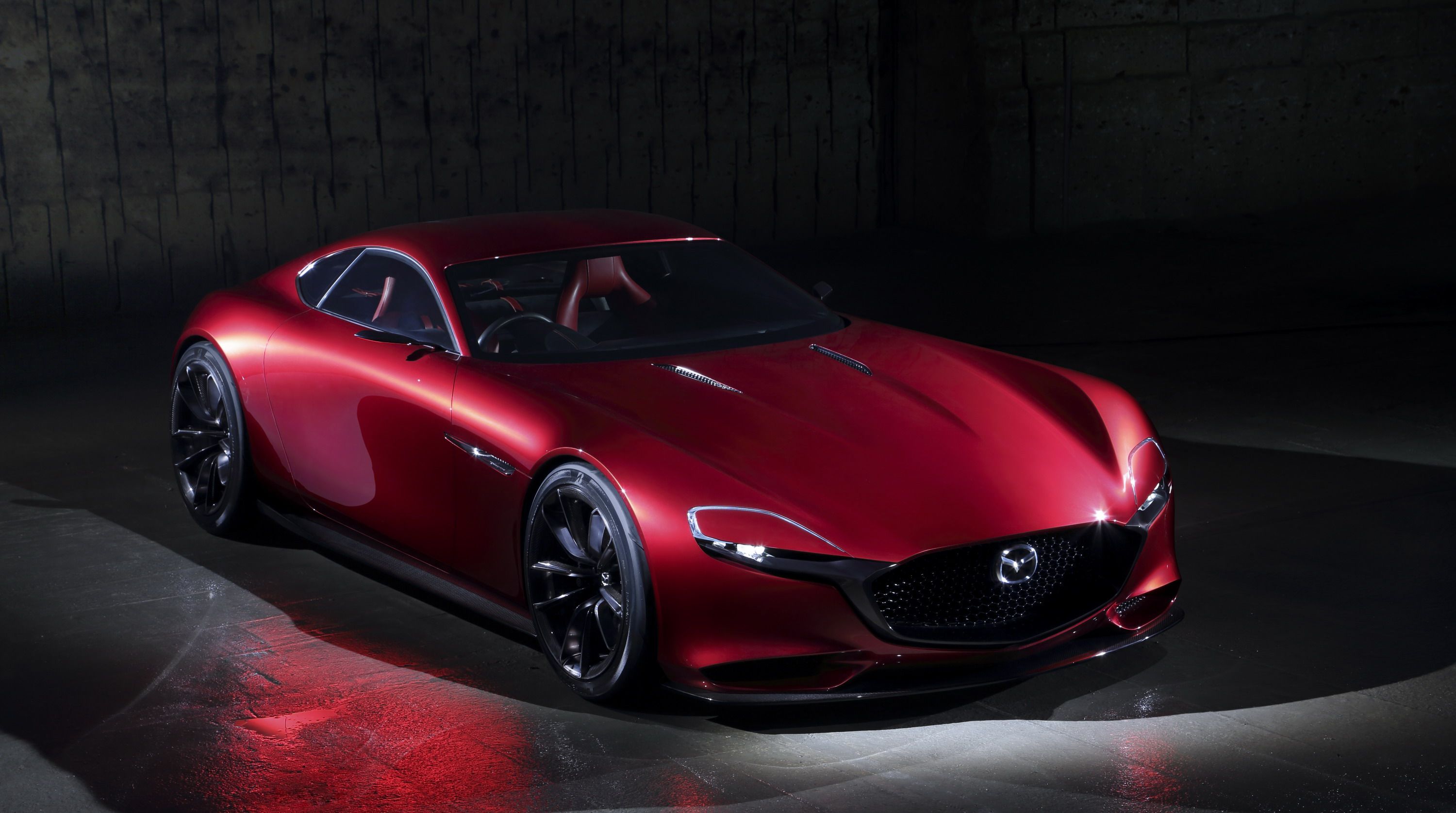 Front three-quarter look of Mazda RX-Vision